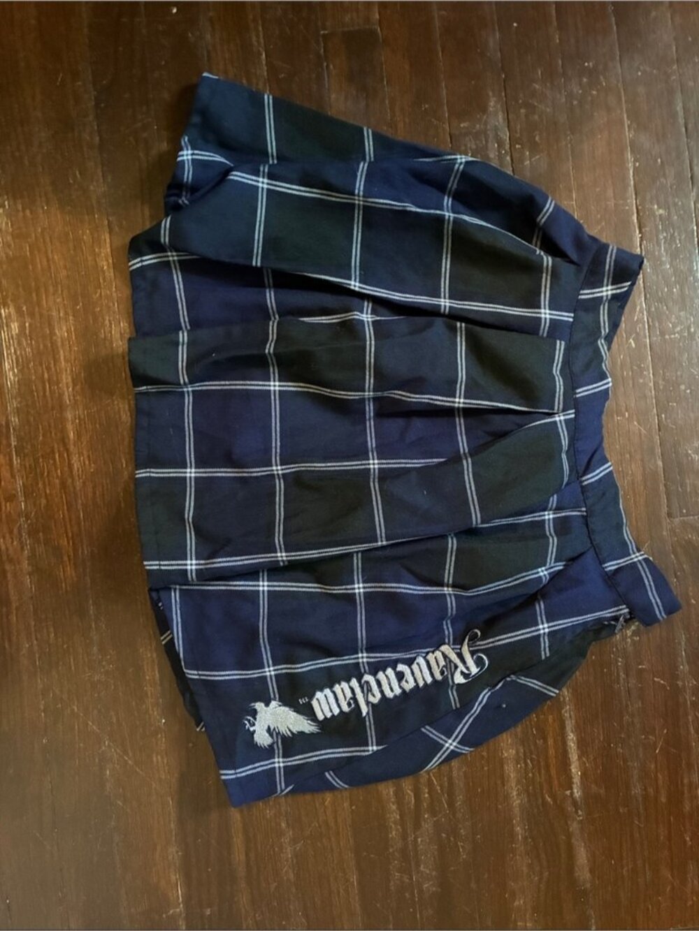 Hot Topic Navy and Black Plaid Athletic Skirt